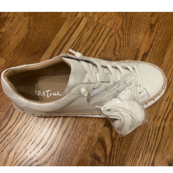 DIBA True Womens Sneakers Em Belish White Leather Platform NWOT Athleisure - Picture 3 of 11